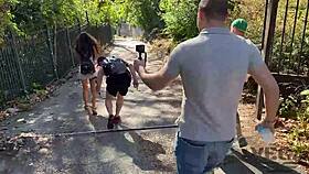 lost in forest, this whore got cum in all holes by strangers