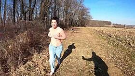 Public pantsings compilation shows curvy brunette babes flashing outdoors in thongs.