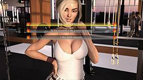 Blonde Hentai Girl with Big Tits at Gym