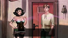 anime cartoon episode with a character noticing a large package.