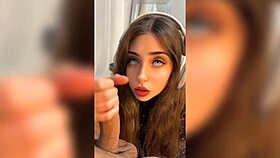 Petite blonde gets fucked while listening to music in POV