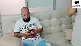 Massage to my stepmother goes too far, I fuck her mouth and leave it full of milk