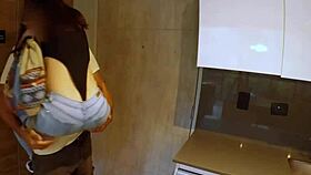 Petite Latina hottie Yessica Bunny stuffs her face and asshole with a huge dick in deep anal cowgirl.