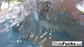 Olivia Feels Summer Bliss Nude In Pool With Big Tits