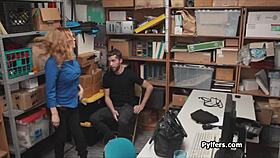 lucky thief bangs horny milf security guard on hidden cam