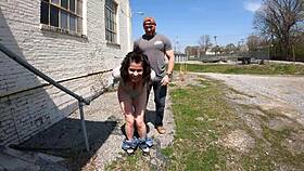 Public pantsings compilation shows curvy brunette babes flashing outdoors in thongs.