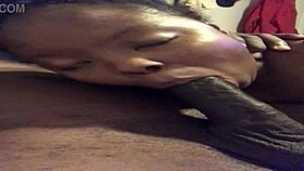 Crazy homeless amateur sucking dick on the bed