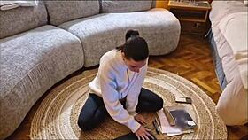 Brunette Swallows Cum After Intense Blowjob Session