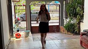 Man, this Mexican hijastra got pounded hard by her creepy padrastro!