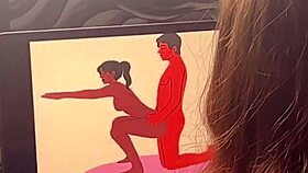 A young woman with natural breasts has sex with her stepfather