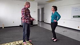 Former prom queen reunites at school for rough anal creampie