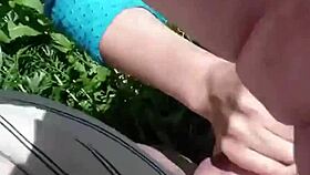 Is the Sexy Milf Frina Undressing a Young 18+ Guy Outdoors for a Taboo Handjob and Cumshot?