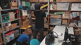 lucky thief bangs horny milf security guard on hidden cam