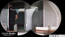 eve sweet and agatha vega share a cock after heist!