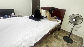 lonely neighbor masturbates in room for new year