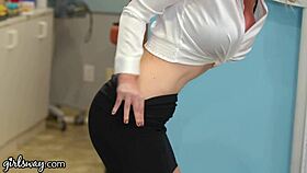 hot doctor catches young babes licking and scissoring in exam room