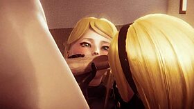 In Nier Automata, he fucked the twin sisters in a wild orgy.