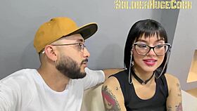 Tattooed girl starts with deepthroat