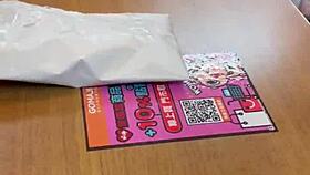 Asian ladyboy teases with new thong in convenience store