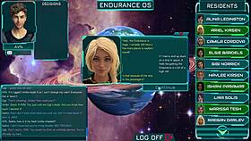 Stranded in space, chatting with the mature girls