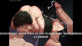 maki zenin gives jerk off instructions in spanish