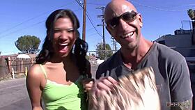 Muscled Stud Is Opening An Ebony Babe'S Pussy Before The Jizz Dessert