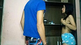 Stepsister In Short Panties Cleans Room Begs Stepbrother To Fuck Doggystyle