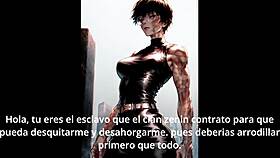 maki zenin gives jerk off instructions in spanish