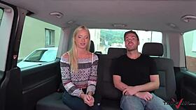 blonde girl with one shoe gets a ride from stranger