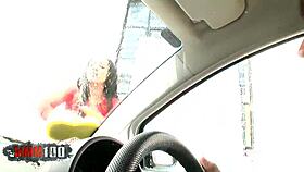 sexy car wash turns into unexpected hardcore scene