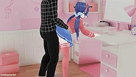 myside blender animation featuring cartoon characters in anime style