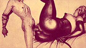 Comic art from the past with erotic themes