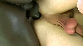 Drew's rough interracial fucking with a monster cock.