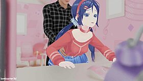 myside blender animation featuring cartoon characters in anime style