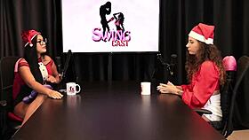 Older swingers are better than young ones who just jerk off, and blacks in sheer red lingerie - Jujube Delícia Christmas special