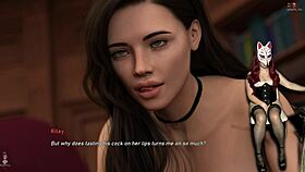 i’m hooked watching this girl masturbate to a porn game in steps of debauchery 49!