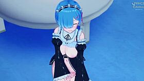 I can't beleive how innosent Rem turns into a naugty maid in Re Zero, it's so hot!