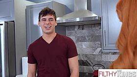 In taboo encounter, he bends her over for doggystyle, replacing dildos with his cock