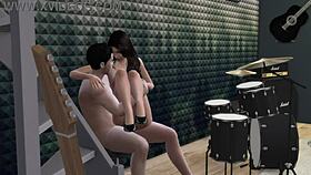 Mila Kunis rides ass in simporn with Elvis