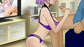 Doa Ayane performs paizuri and receives face fucking in deepthroat game