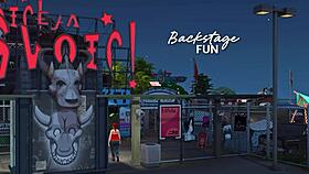 Sneak peek at naughty 3D hentai backstage fun