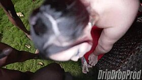 dripdrop christy evans, latina milf slut, gets gangbanged outside