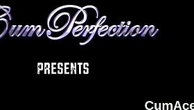 sexy beauty in blowbang gets massive jizz facial and gulps it all 😍