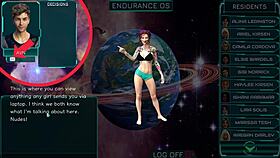 Stranded in space, chatting with the mature girls