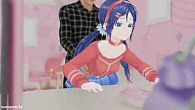 myside blender animation featuring cartoon characters in anime style