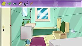 naked old woman dancing striptease in public outdoor