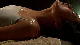 yo, check this oiled japanese babe getting pounded doggystyle real wet!