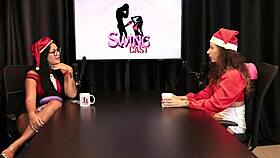 Older swingers are better than young ones who just jerk off, and blacks in sheer red lingerie - Jujube Delícia Christmas special