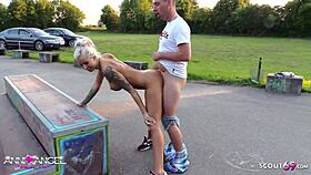 Deutsche Anni Angel Gets Fucked Without Condom On Playground. Cum On Skinny Tits.