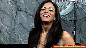 Euro Tgirls Engage In Threeway Anal Action With Lucky Guy